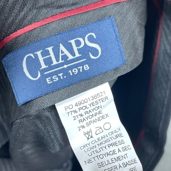 Chaps Black Two-Piece Suit Set Jacket 42S Pants 34Wx30L a1195 - Picture 3 of 9